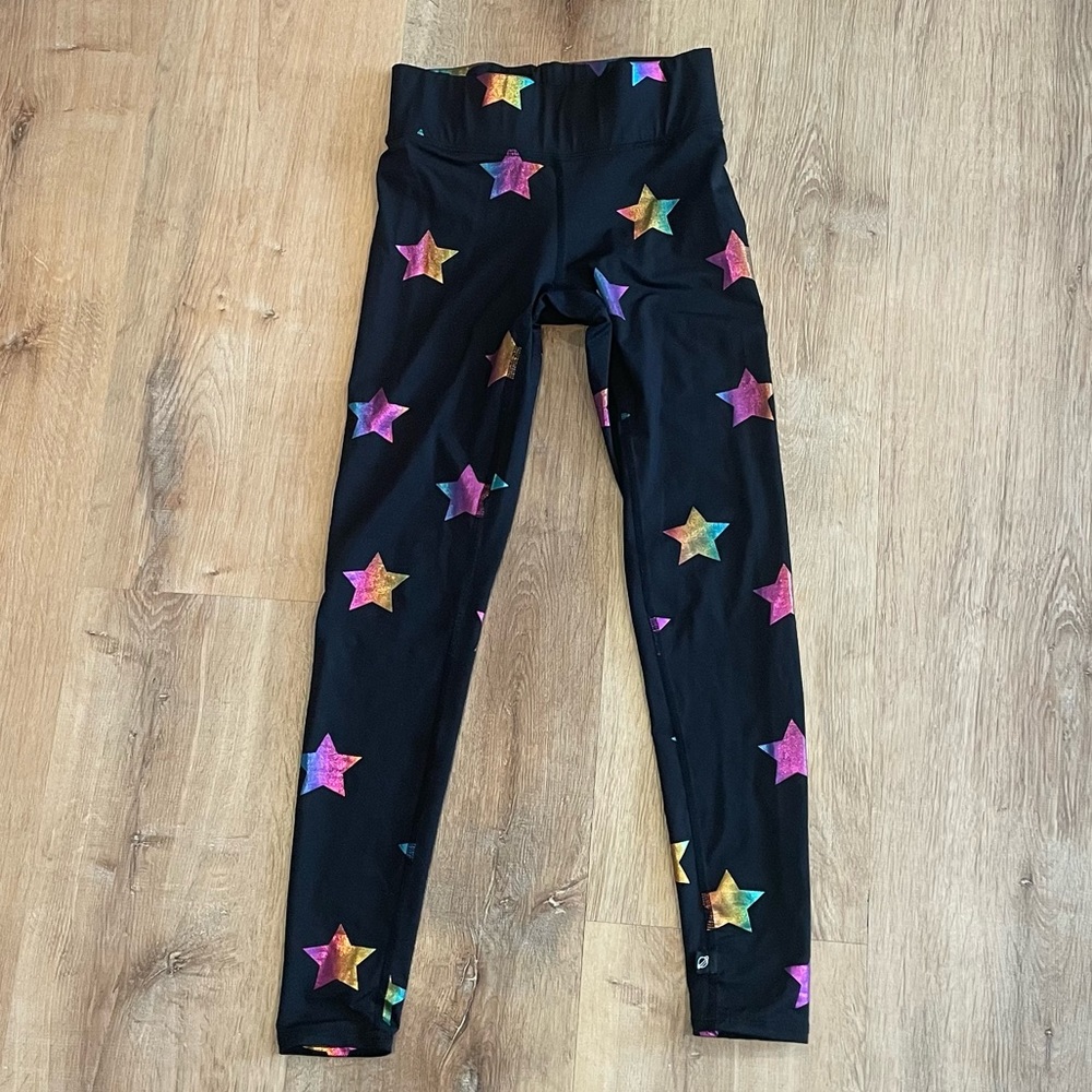 EUC Terez XS rainbow star leggings